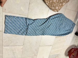 Blue Paisley Print Kurta with Pants Set