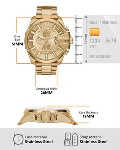 Diesel Gold Chronograph Watch