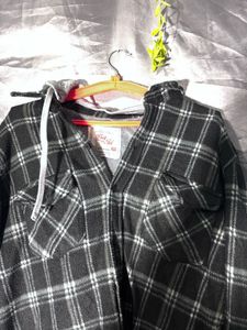 Men's Plaid Hooded Flannel Shirt