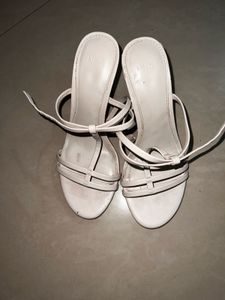 Elegant White Strappy Heels