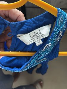 Ritu Kumar Blue Beaded dress
