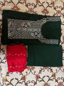 Embellished Kurta Set with sequins  duptta