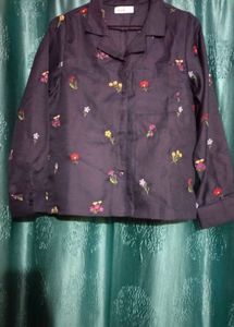 Embroidered Floral Shirt