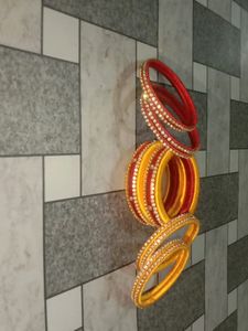 Bangles Red And Yellow Color ✨