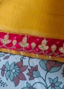 kota doria Embroidered Saree Border