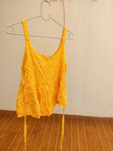 Yellow Short Kurti