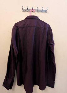 Burgundy Long Sleeve Button Down Shirt