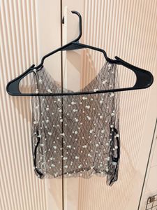 Sheer Pearl Embellished Top