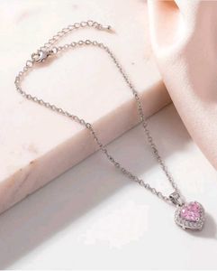 Heart Pendant Necklace pink 🩷