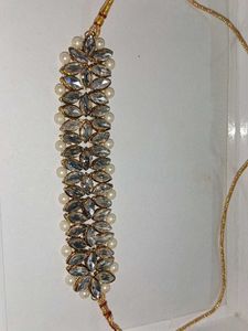 Elegant Floral Kundan Jewellery Set