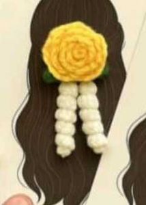 Crochet Rose Hair Pin 🌹