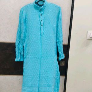 Men's Sky Blue Kurta
