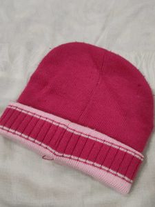 Cute Pink Beanie with Heart Detail