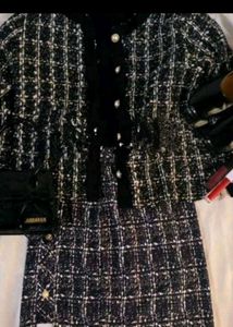 Made In Korea Tweed Set Blazer And Skirt