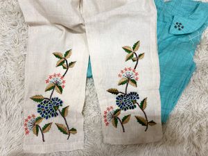 Stylish Teal Kurti with pants