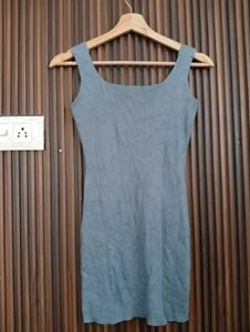 Sleeveless Grey Mini Dress