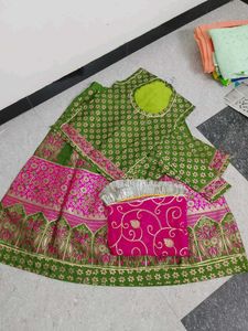 Green &amp; Pink rajput poshak