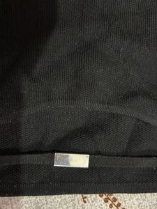 Black zara Crop Top With Metal Detailing Underbust