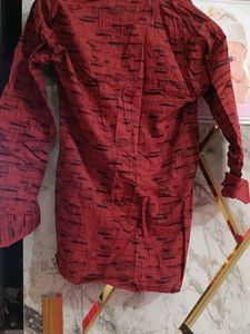 Red Printed Casual Shirt
