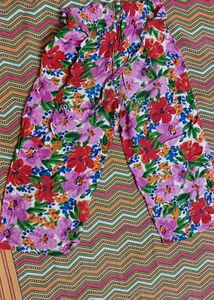 Vibrant Floral Print Pallazo Pant