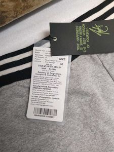 HRX Grey Casual Shorts with Black Stripes