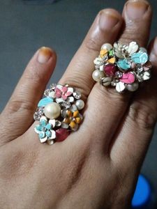 Floral Multi Rings Combo