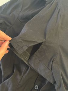 Black Fitted Button-Up Shirt