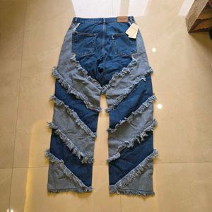 Freakins Unique Fringed Denim Jeans