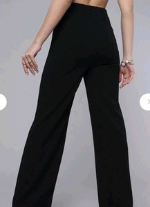 Black Wide Leg Trousers(polyester)