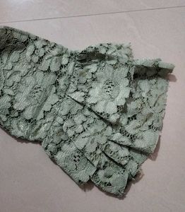 Elegant Green Lace Top