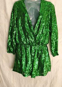 GREEN SEQUENCE ROMPER