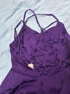 new Satin Flare Dress