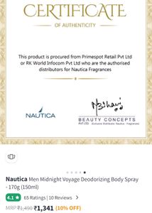 Nautica Midnight Voyage Body Spray For Men - Fresh