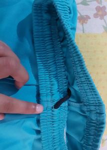 Polyester Cyan Shorts