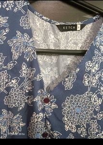 Blue Floral Print dress