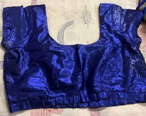 Beautiful Blue Saree with shimmer blouse