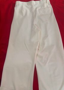 Cream Wide Leg Trousers