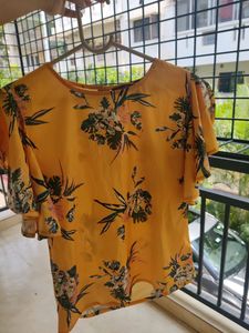 Printed Ruffle Top