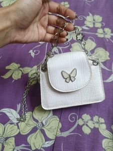 Chic Butterfly White Mini Bag