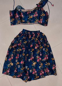 Floral Print Designer lehenga and blouse