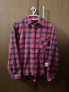 Red &amp; Black Plaid Flannel Shirt