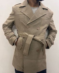 Stylish Tan Trench Coat L SIZE