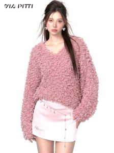 Cozy Textured Pink Sweater 🩷🎀