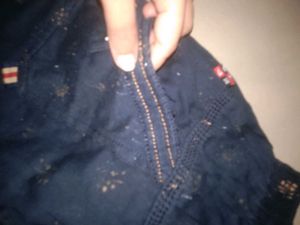 Kids Boy's Navy Blue Cotton Capri