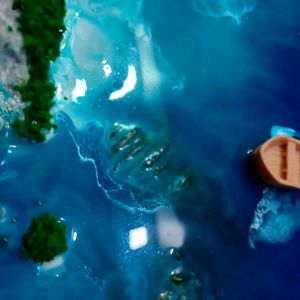 An ocean art for wall decor or table. Creative res