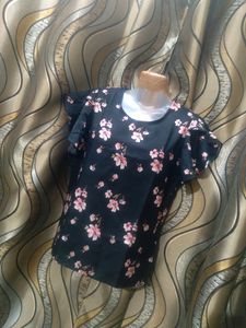 Black Floral Top