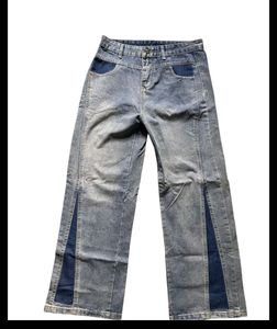 Vintage Wash Wide Leg Jeans