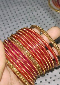 Pink &amp; Gold Bangle Set