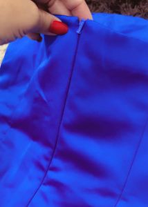 off shoulder Stunning Royal Blue Gown