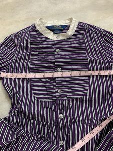 Purple Striped Button-Up Kurta